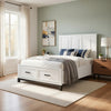 Thiem Full Bed w Footboard Storage, Picture Frame Molding, Black White