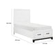 Thiem Twin Bed w Footboard Storage, Picture Frame Molding, Black White