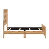 Eby Twin Panel Bed, Chevron Design, 3D Texture, Light Natural Brown