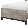 Deena Twin Panel Bed, Painted Metal Finish Bands, Dual-Tone Gray Wood