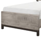 Deena Twin Panel Bed, Painted Metal Finish Bands, Dual-Tone Gray Wood