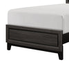 Ameya Twin Panel Bed, Brick Design Headboard, Molded Footboard, Gray