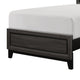 Ameya Twin Panel Bed, Brick Design Headboard, Molded Footboard, Gray