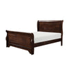 Yoshi Full Sleigh Bed, Molded Frame, Louis Philippe Style Cherry Brown