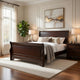 Yoshi Full Sleigh Bed, Molded Frame, Louis Philippe Style Cherry Brown