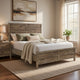 Mann Full Panel Bed, Farmhouse Plank Headboard, Weathered Pine Brown