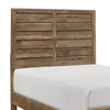 Mann Twin Panel Bed, Farmhouse Plank Headboard, Weathered Pine Brown