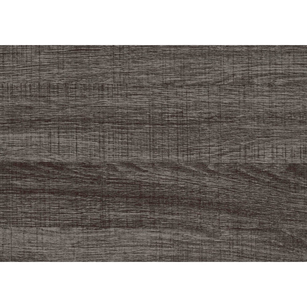 Avia Full Panel Bed, Planked Design, Antique Gray, Dark Brown Back Panels