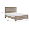 Lona Full Panel Bed, Planked Frame w Molding, Sun-Bleached Natural Brown