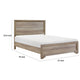 Lona Full Panel Bed, Planked Frame w Molding, Sun-Bleached Natural Brown