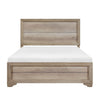Lona Twin Panel Bed, Planked Frame w Molding, Sun-Bleached Natural Brown