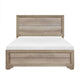 Lona Twin Panel Bed, Planked Frame w Molding, Sun-Bleached Natural Brown