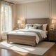 Lona Twin Panel Bed, Planked Frame w Molding, Sun-Bleached Natural Brown