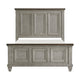 Rimy Queen Bed | Paneled Headboard & Footboard | Brown & Antique Gray