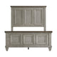 Rimy Queen Bed | Paneled Headboard & Footboard | Brown & Antique Gray