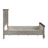 Rimy Queen Bed | Paneled Headboard & Footboard | Brown & Antique Gray