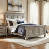 Rimy Queen Bed | Paneled Headboard & Footboard | Brown & Antique Gray