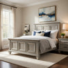 Rimy Queen Bed | Paneled Headboard & Footboard | Brown & Antique Gray