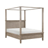 Cely Queen Canopy Bed | Paneled Headboard & Footboard | Farmhouse Oak Gray