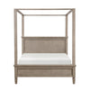 Cely Queen Canopy Bed | Paneled Headboard & Footboard | Farmhouse Oak Gray