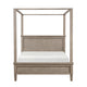 Cely Queen Canopy Bed | Paneled Headboard & Footboard | Farmhouse Oak Gray