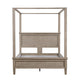 Cely Queen Canopy Bed | Paneled Headboard & Footboard | Farmhouse Oak Gray