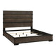 Acy Queen Bed | Slatted LED Headboard | Industrial Brownish Gray & Black