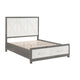Owan Queen Bed | 2 Drawer Footboard Storage | Modern Panel Gray & Ivory