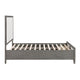 Owan Queen Bed | 2 Drawer Footboard Storage | Modern Panel Gray & Ivory