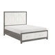 Owan Full Bed | 2 Drawer Footboard Storage | Modern Panel Gray & Ivory