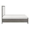 Owan Full Bed | 2 Drawer Footboard Storage | Modern Panel Gray & Ivory