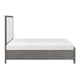 Owan Full Bed | 2 Drawer Footboard Storage | Modern Panel Gray & Ivory