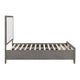 Owan Full Bed | 2 Drawer Footboard Storage | Modern Panel Gray & Ivory