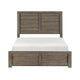 Niti Full Size Panel Bed | Planked Rustic Gray Wood Headboard Design