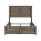 Niti Full Size Panel Bed | Planked Rustic Gray Wood Headboard Design