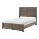 Niti Full Size Panel Bed | Planked Rustic Gray Wood Headboard Design