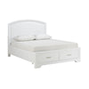 Hudy Queen Platform Storage Bed | 2 Drawer Footboard | Arch Headboard White
