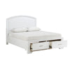 Hudy Queen Platform Storage Bed | 2 Drawer Footboard | Arch Headboard White