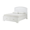 Hudy Queen Platform Storage Bed | 2 Drawer Footboard | Arch Headboard White