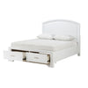 Hudy Queen Platform Storage Bed | 2 Drawer Footboard | Arch Headboard White