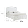 Hudy Queen Platform Storage Bed | 2 Drawer Footboard | Arch Headboard White