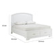 Hudy Queen Platform Storage Bed | 2 Drawer Footboard | Arch Headboard White