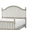 Mozz King Bed | Arched Headboard | Turned Finial Posts | Gray Vertical Slats