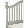 Mozz King Bed | Arched Headboard | Turned Finial Posts | Gray Vertical Slats