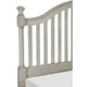 Mozz King Bed | Arched Headboard | Turned Finial Posts | Gray Vertical Slats