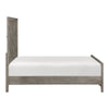 Laso Queen Panel Bed | Chevron Design Headboard & Footboard | Gray Wood