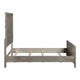 Laso Queen Panel Bed | Chevron Design Headboard & Footboard | Gray Wood