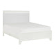 Dani Full Panel Bed | LED Headboard | Luxe White Faux Leather Upholstery