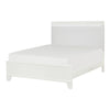 Dani Full Panel Bed | LED Headboard | Luxe White Faux Leather Upholstery