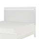Dani Full Panel Bed | LED Headboard | Luxe White Faux Leather Upholstery